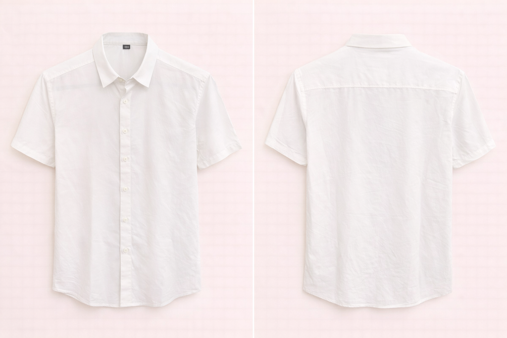 Classic White Short Sleeve Shirt – Modern Fit