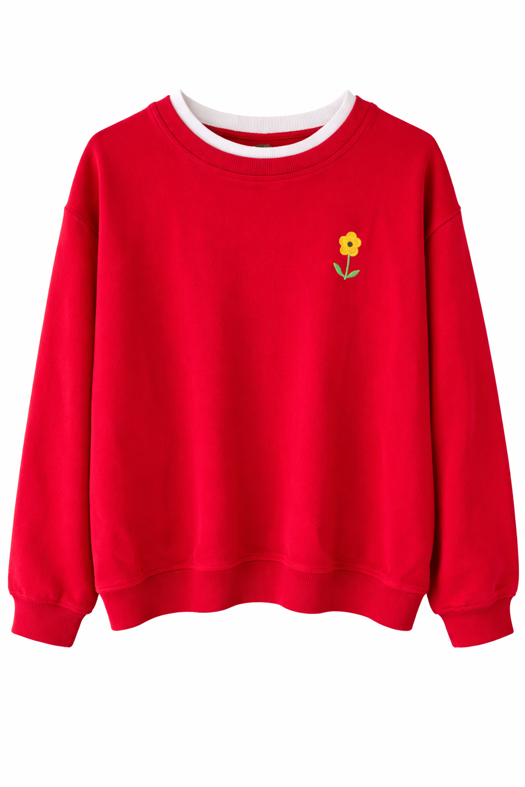 Women's floral embroidered crewneck sweatshirt