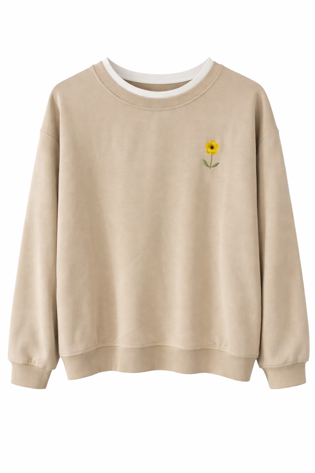 Women's floral embroidered crewneck sweatshirt