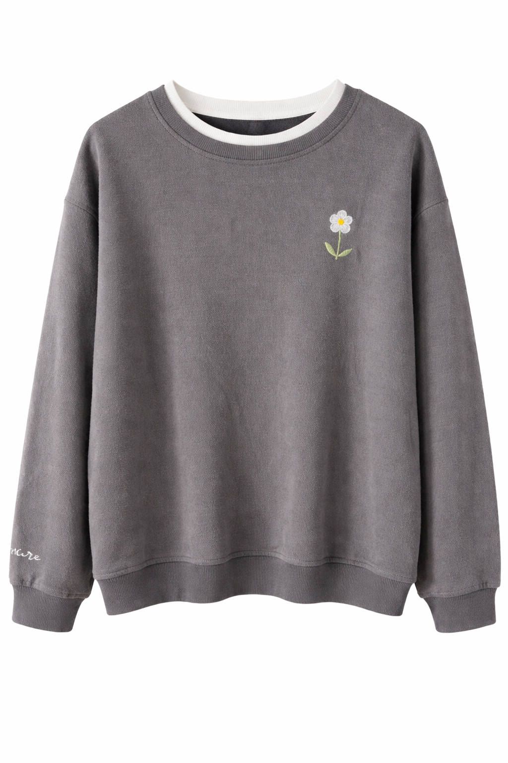Women's floral embroidered crewneck sweatshirt