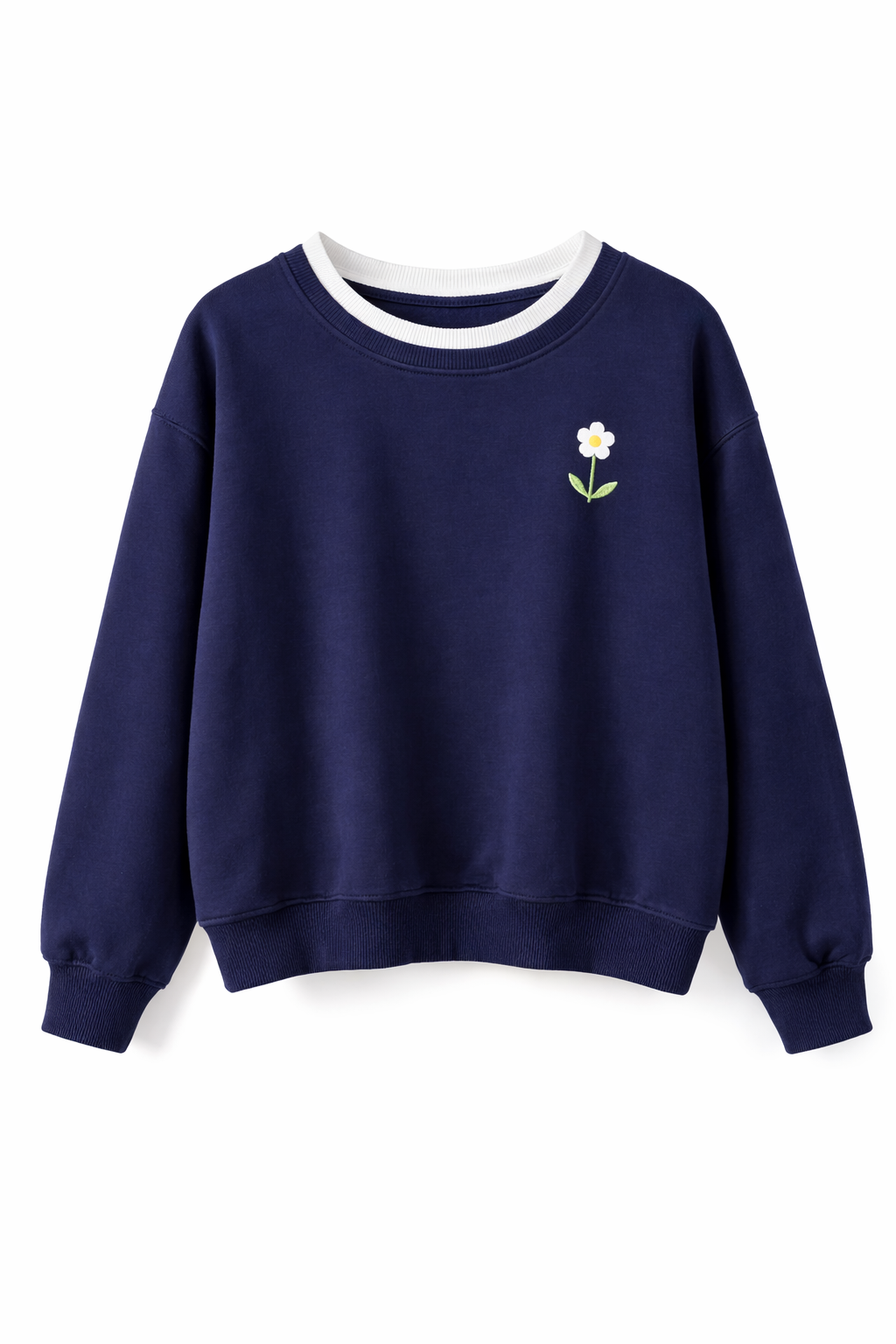 Women's floral embroidered crewneck sweatshirt