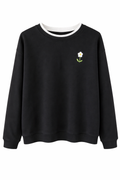 Women's floral embroidered crewneck sweatshirt