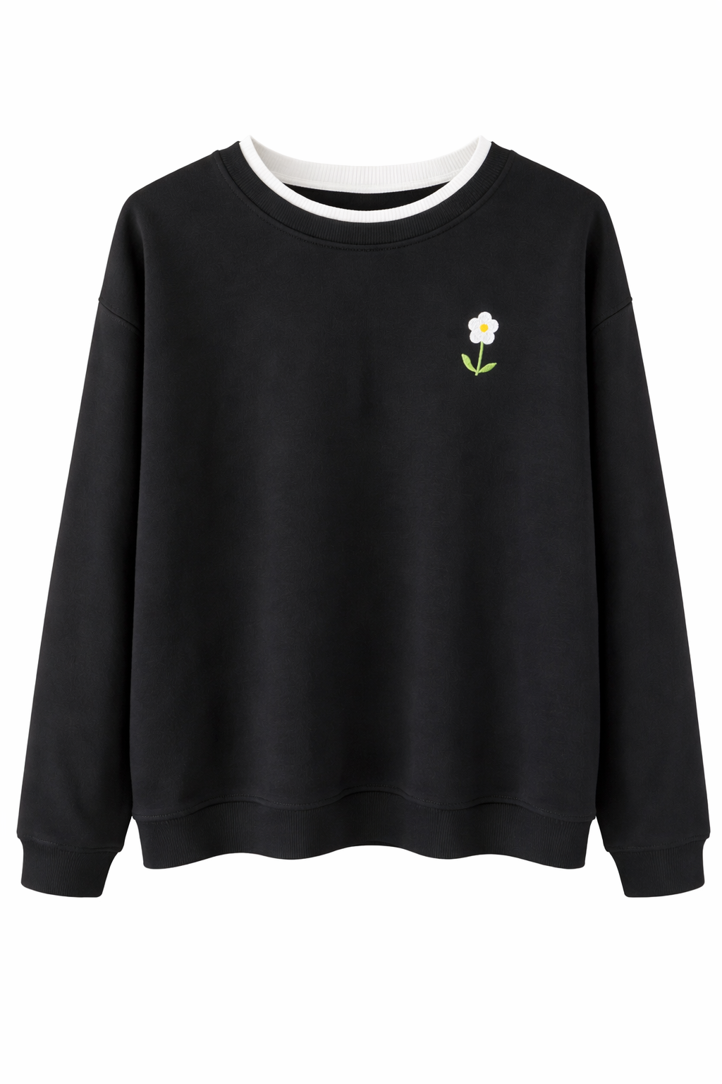 Women's floral embroidered crewneck sweatshirt