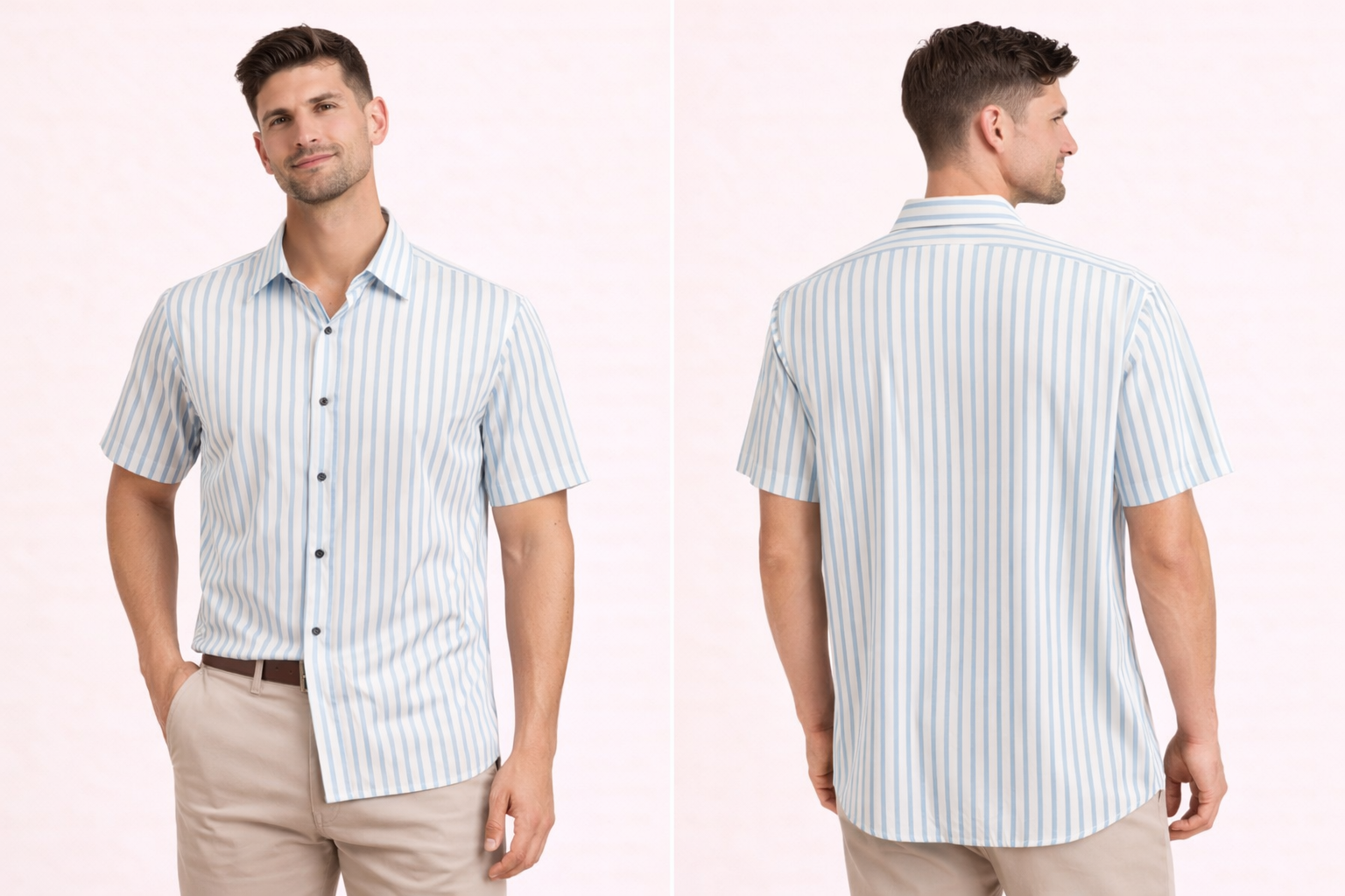 Classic White Short Sleeve Shirt – Modern Fit