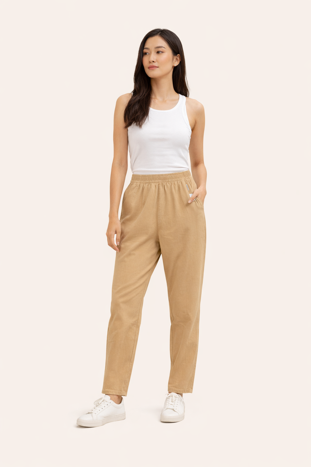 Women's elastic waist casual  pants
