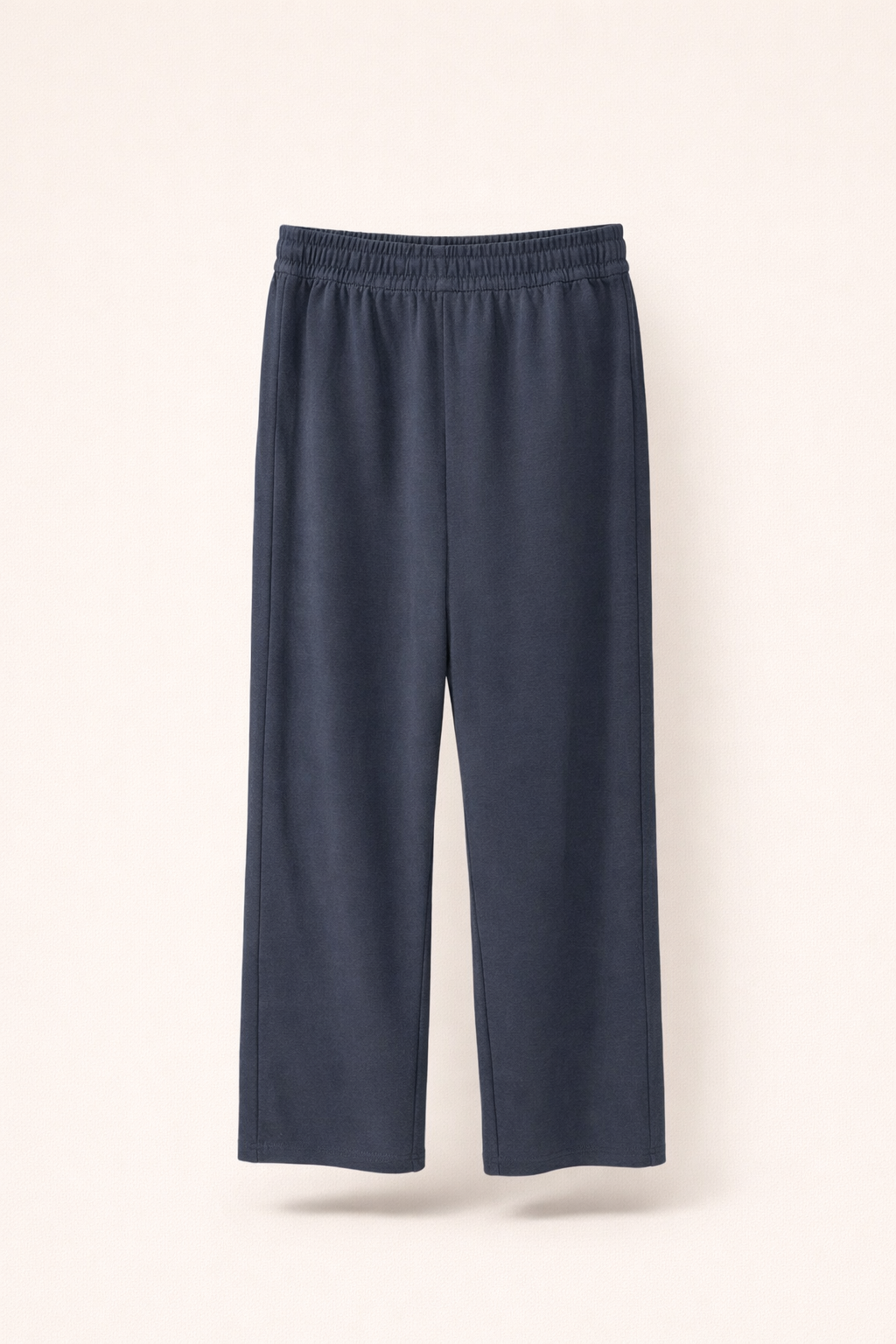 Women's relaxed fit drawstring wide-leg navy blue pants
