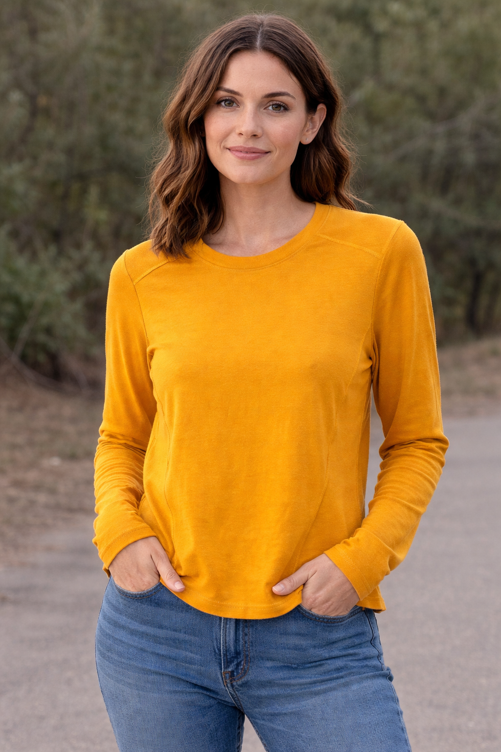 Women’s Long Sleeve Crew Neck T-Shirt